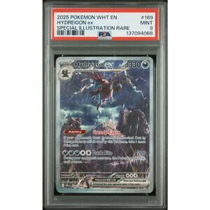 PSA 9 MINT Hydreigon ex 169/086 White Flare 2025 Special Illustration Rare Holo